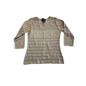 Finity Petite‎ Women's Lightweight Sweater Long Sleeve Multicolor Petite Small